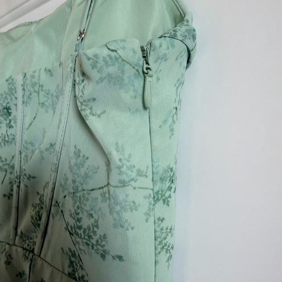 Elegant Sage Green Floral Gown by Birdy Grey - Picture 6 of 8